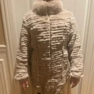 Geniune rabbit fur coat